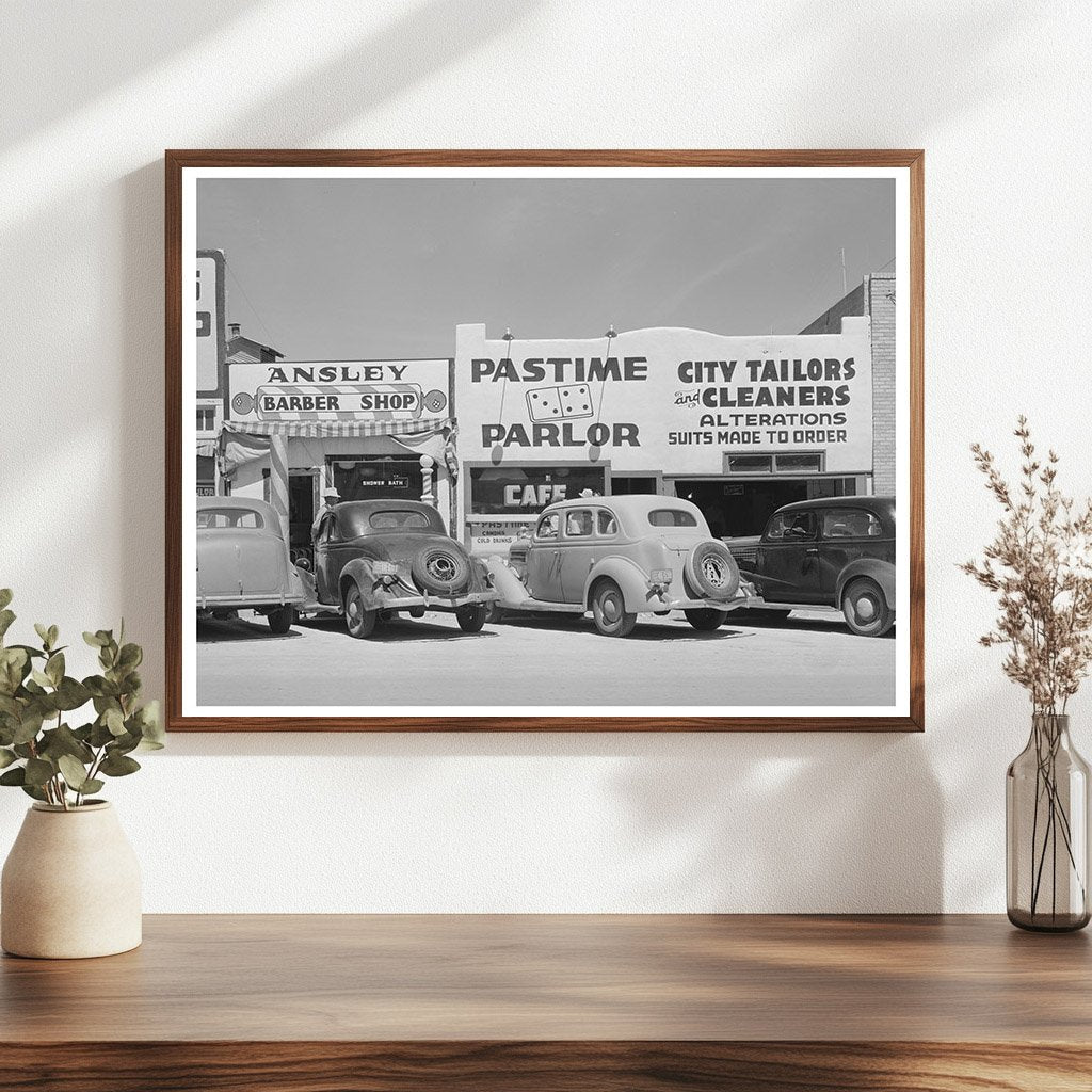 Hobbs New Mexico Main Street Shops March 1940 Vintage Image