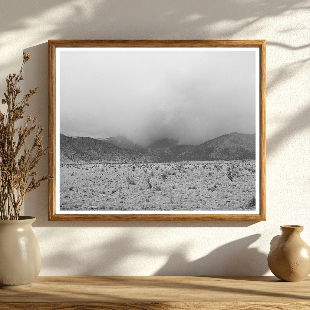 Snowstorm Over Socorro County New Mexico April 1940