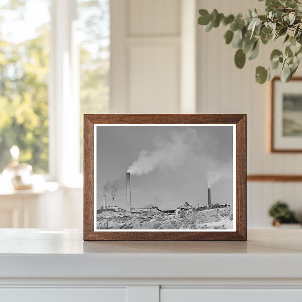 Vintage Copper Smelter Image Miami Arizona April 1940