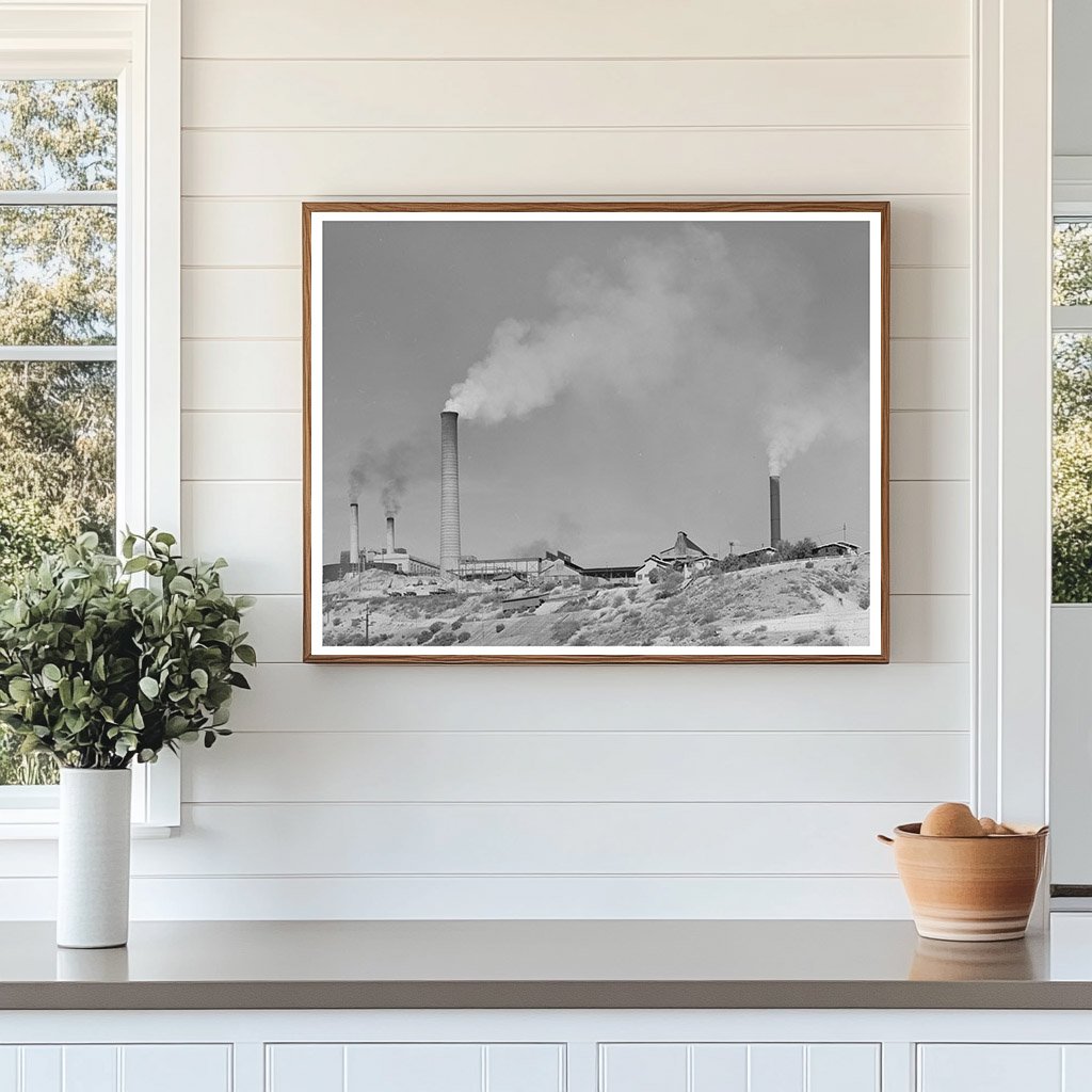 Vintage Copper Smelter Image Miami Arizona April 1940
