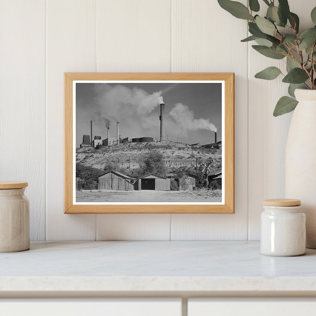 1940 Copper Smelter in Miami Arizona Industrial Landscape