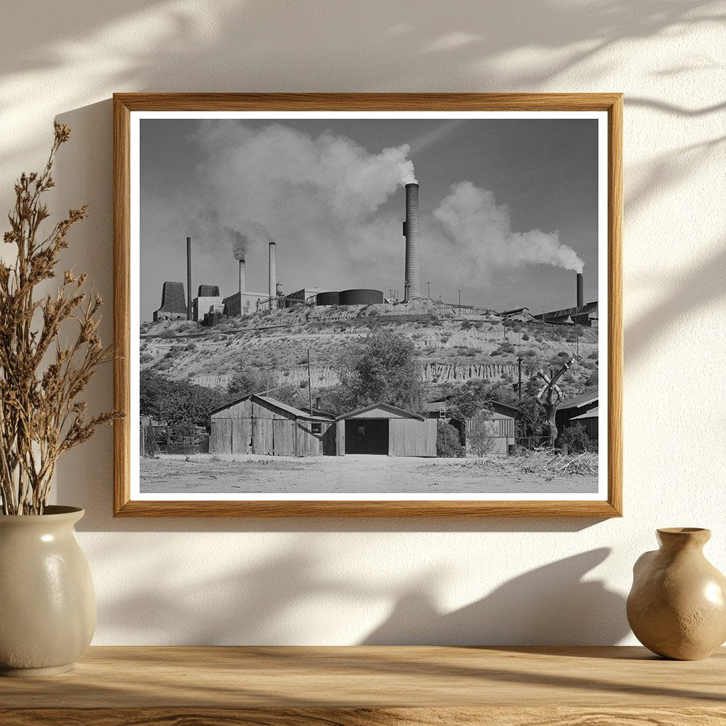 1940 Copper Smelter in Miami Arizona Industrial Landscape
