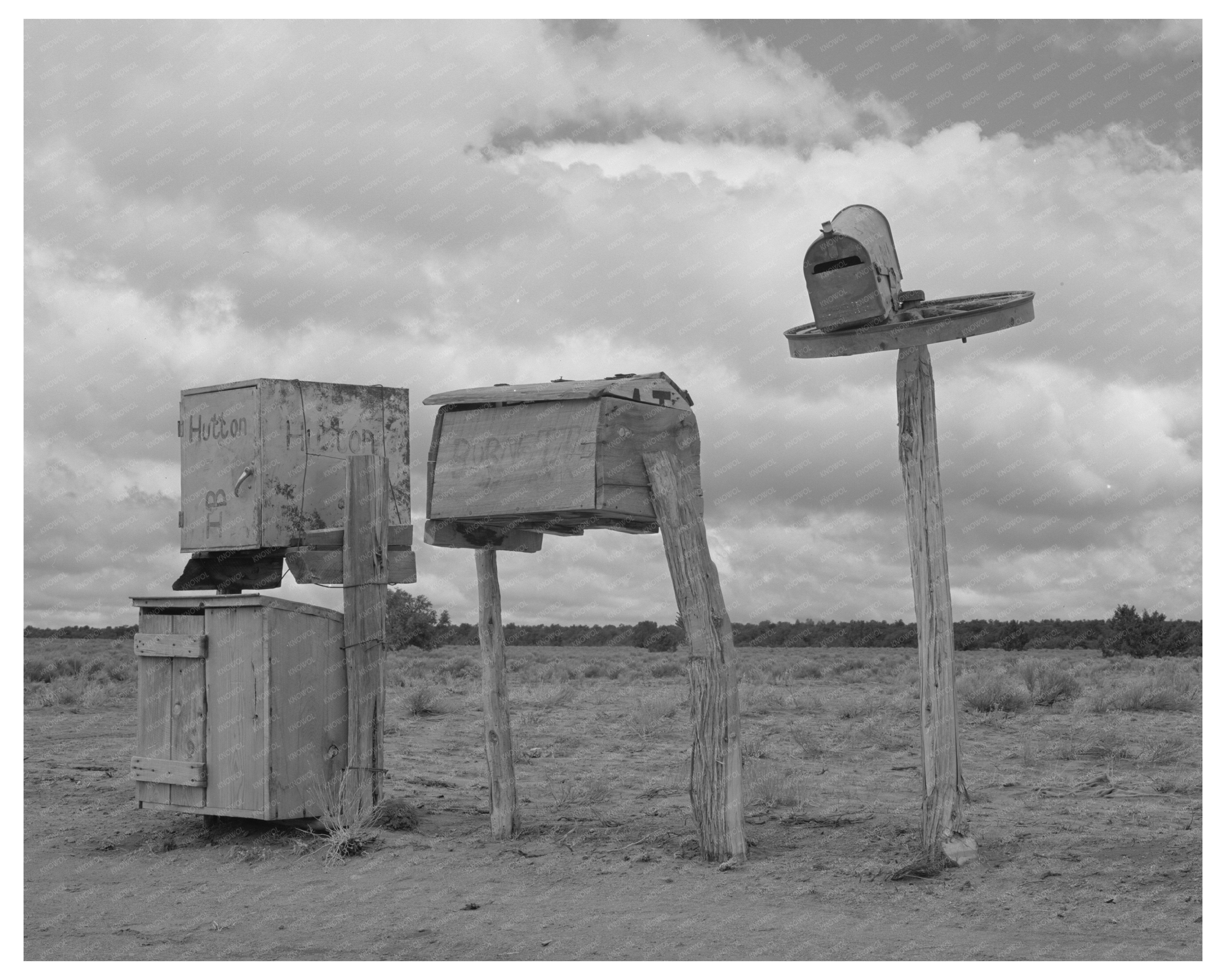 Vintage Mailboxes in Catron County New Mexico 1940