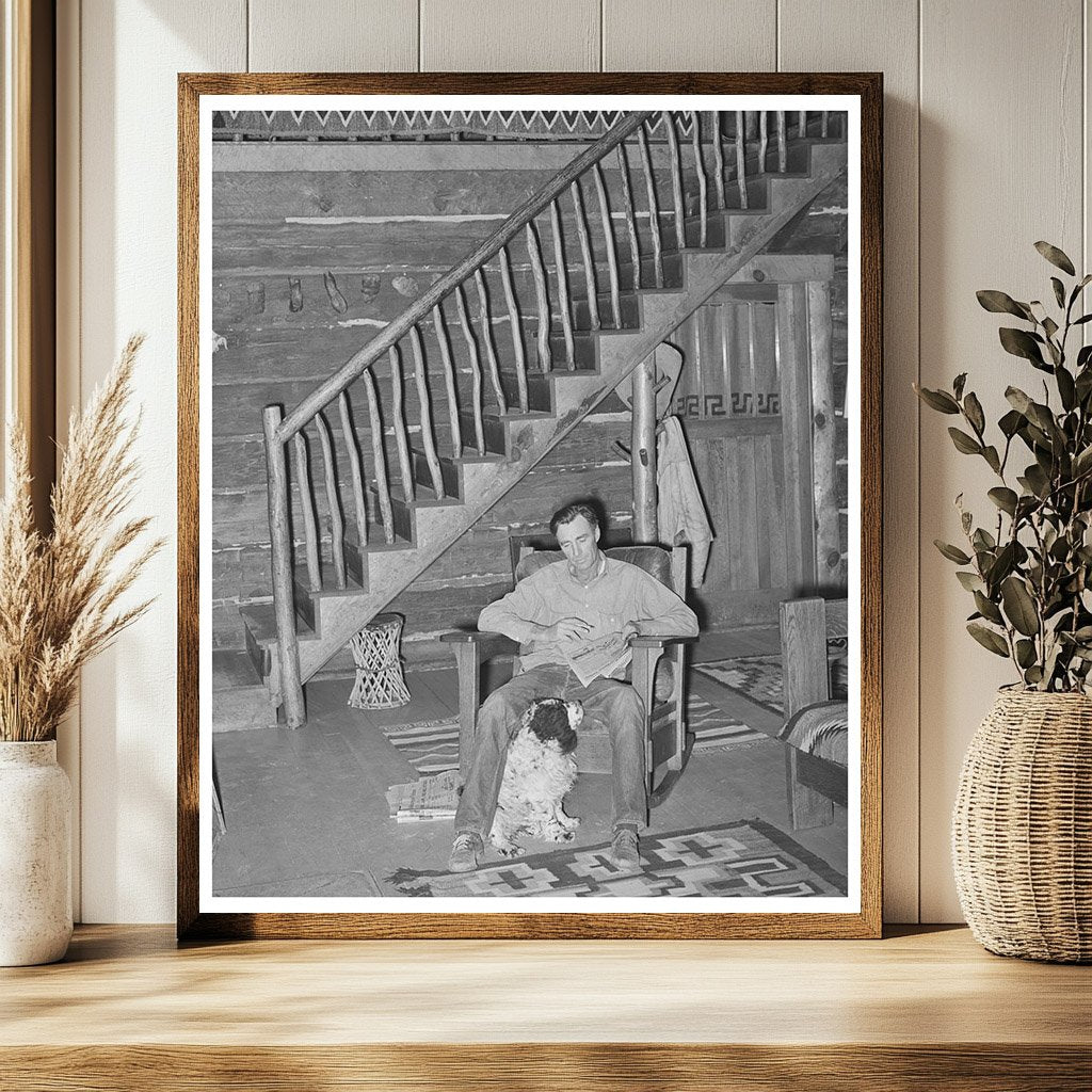 Navajo Lodge Manager with Dog Crossword Puzzle 1940