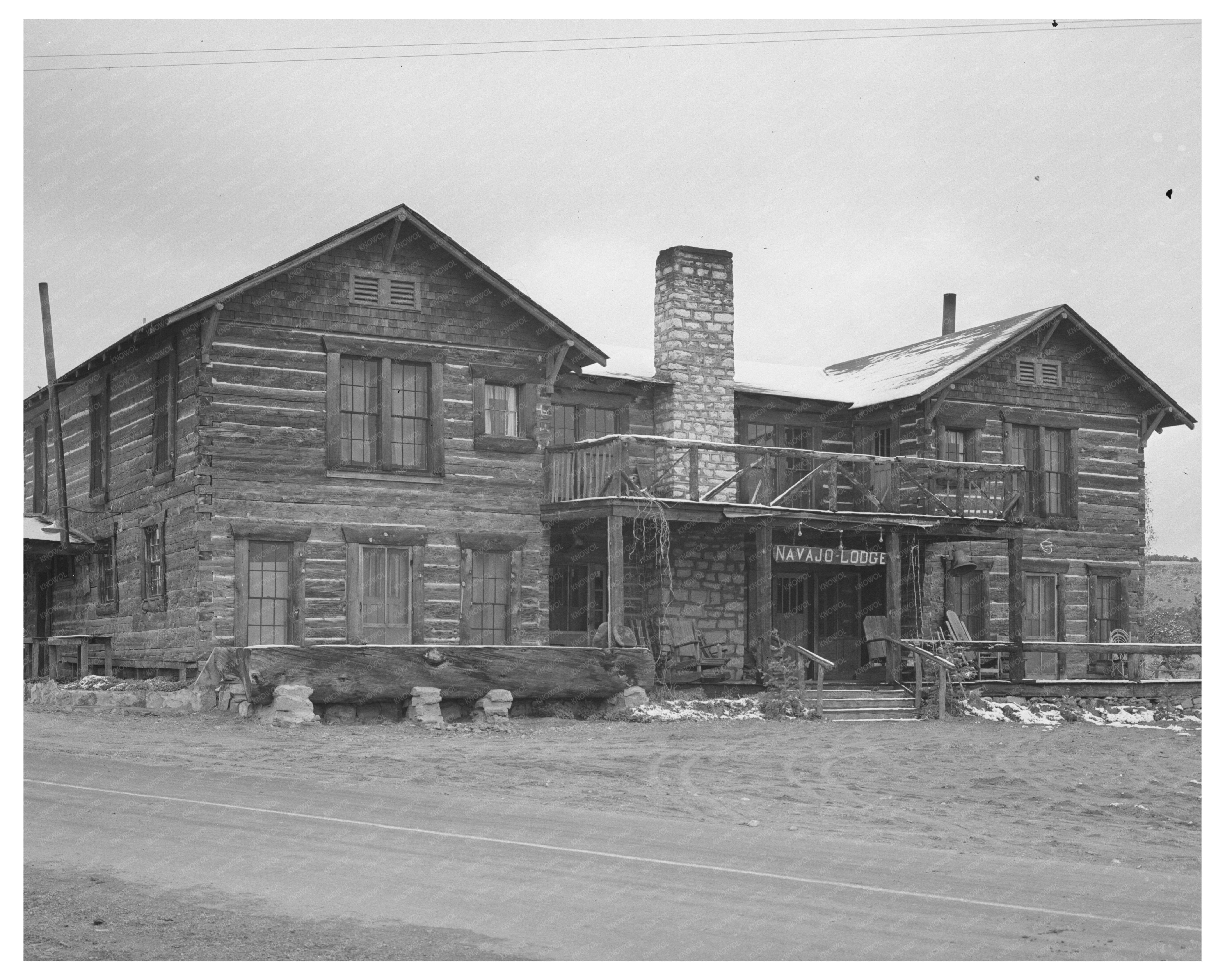 Navajo Lodge Datil New Mexico Vintage Photo 1940