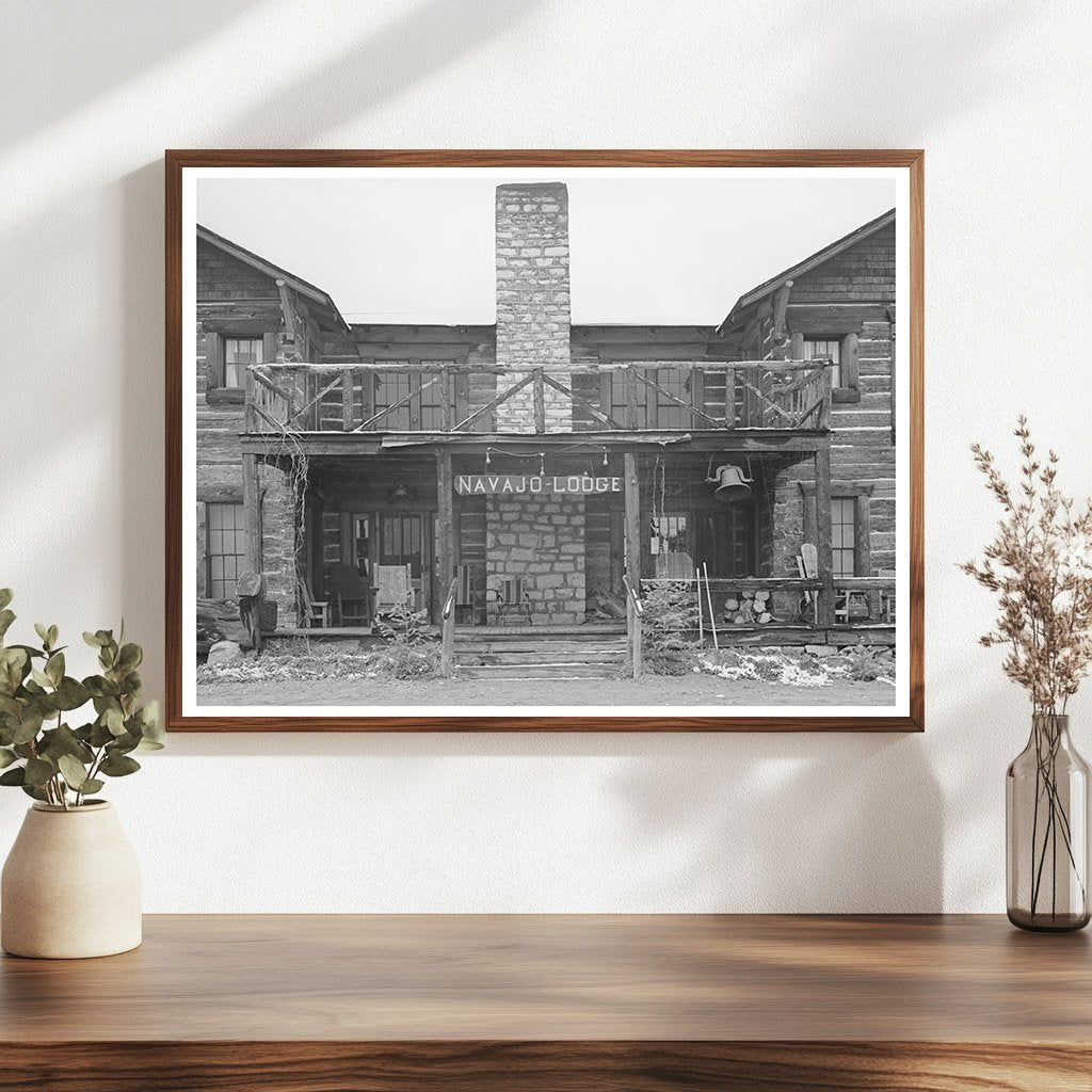 Navajo Lodge Entrance Datil New Mexico April 1940