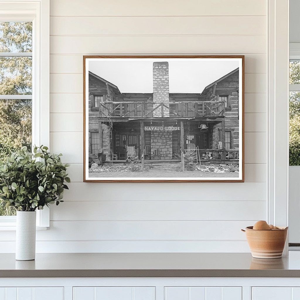 Navajo Lodge Entrance Datil New Mexico April 1940