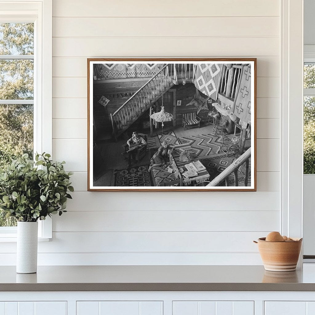 Navajo Lodge Living Room Datil New Mexico 1940