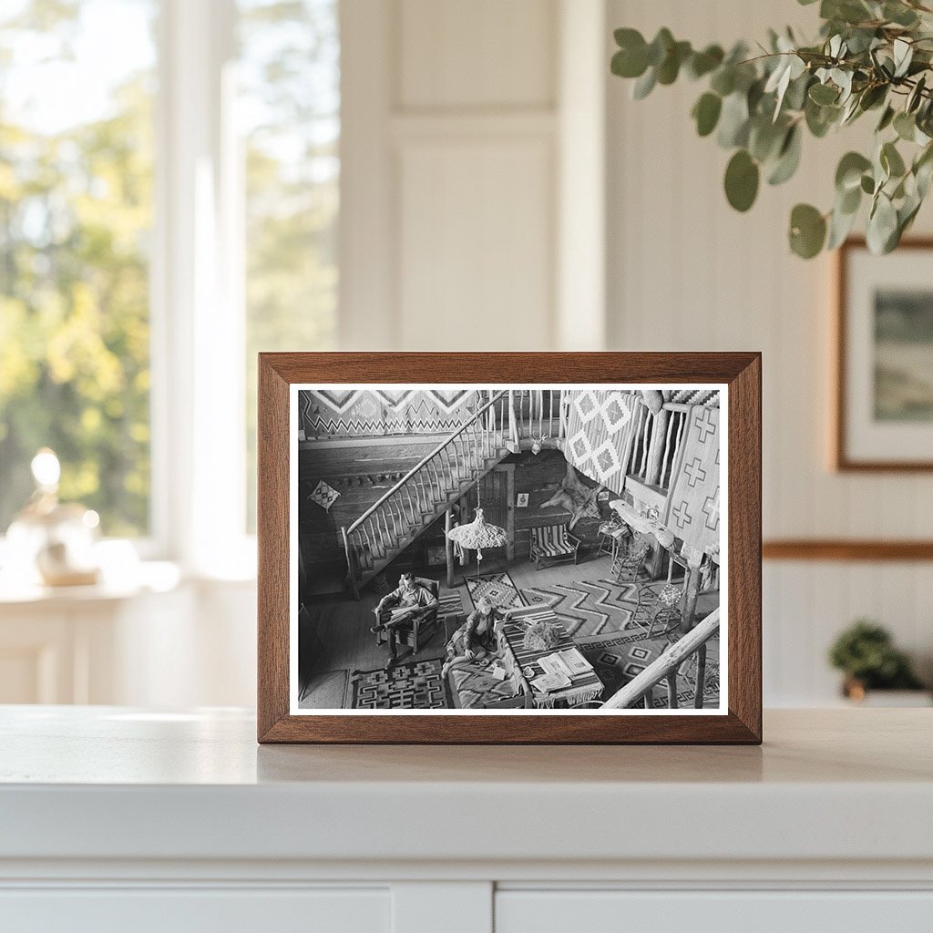 Navajo Lodge Living Room Datil New Mexico April 1940