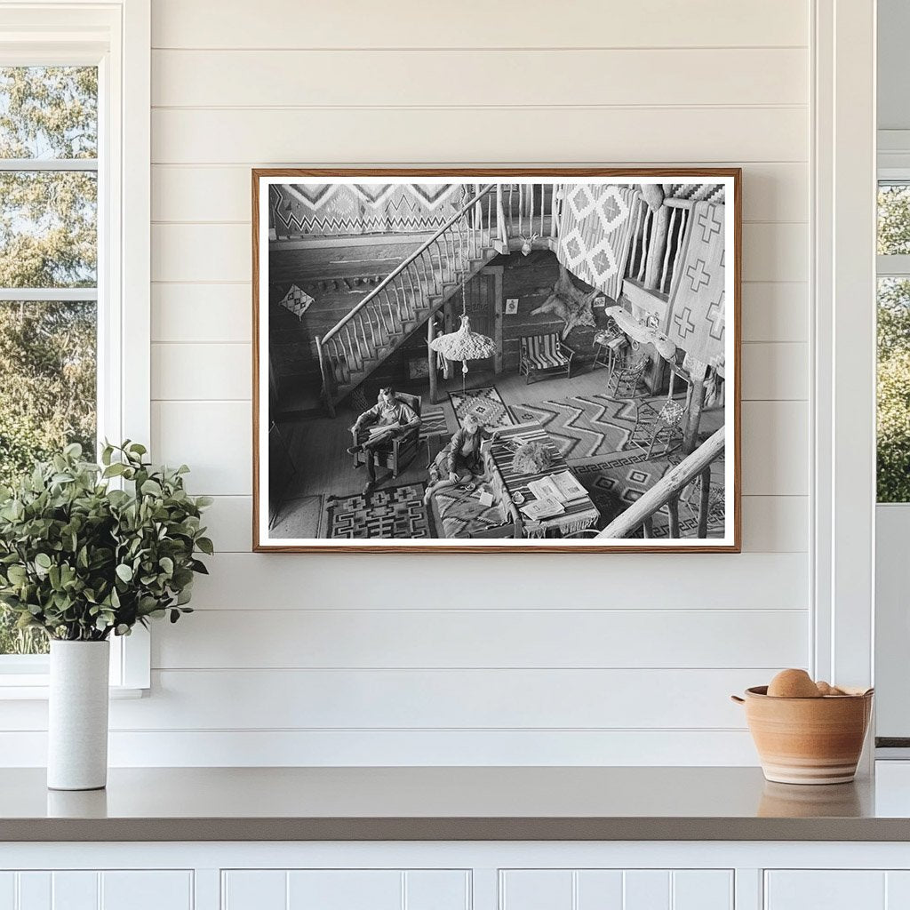 Navajo Lodge Living Room Datil New Mexico April 1940