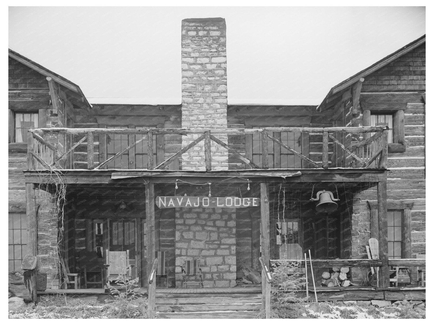 Navajo Lodge Entrance Datil New Mexico 1940