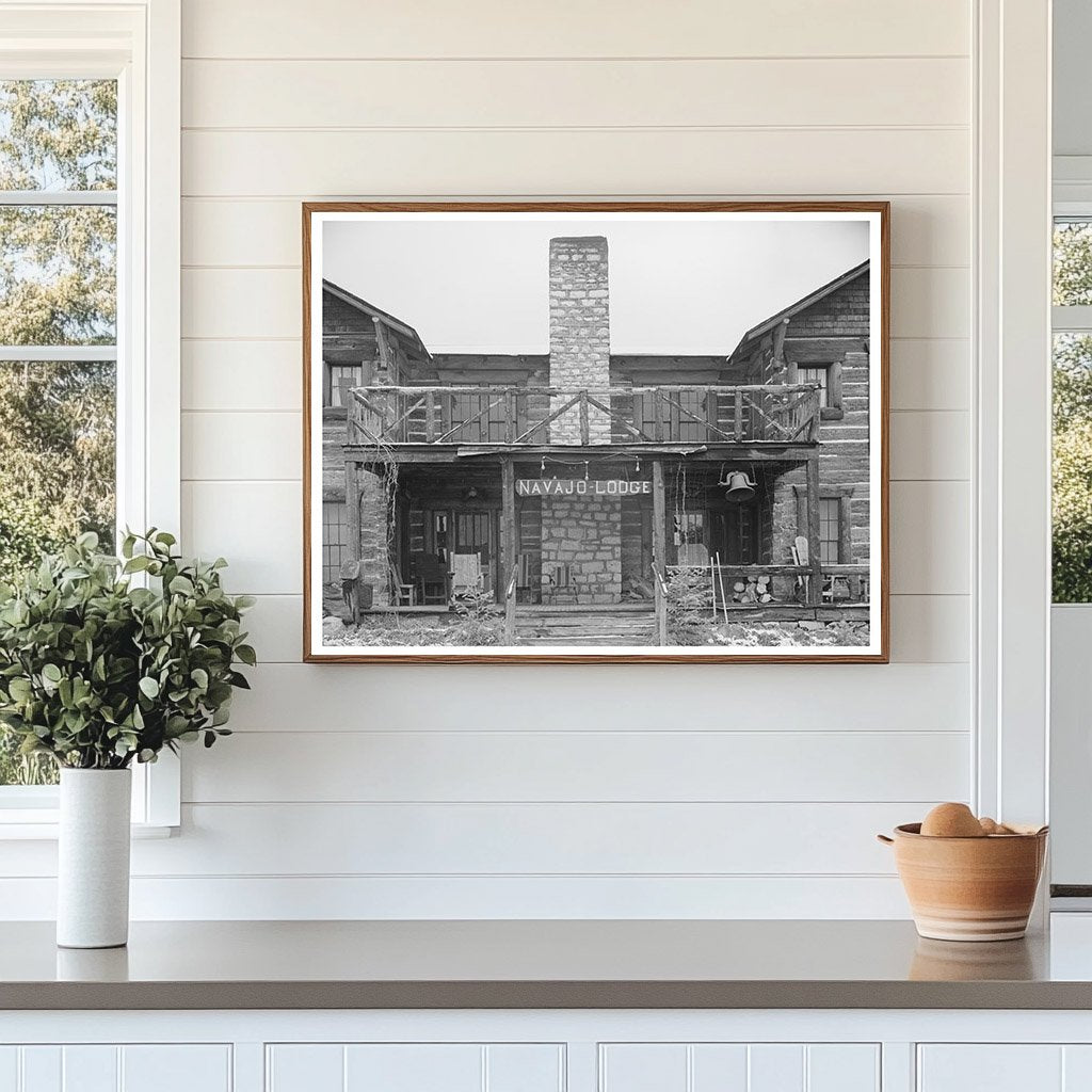 Navajo Lodge Entrance Datil New Mexico 1940