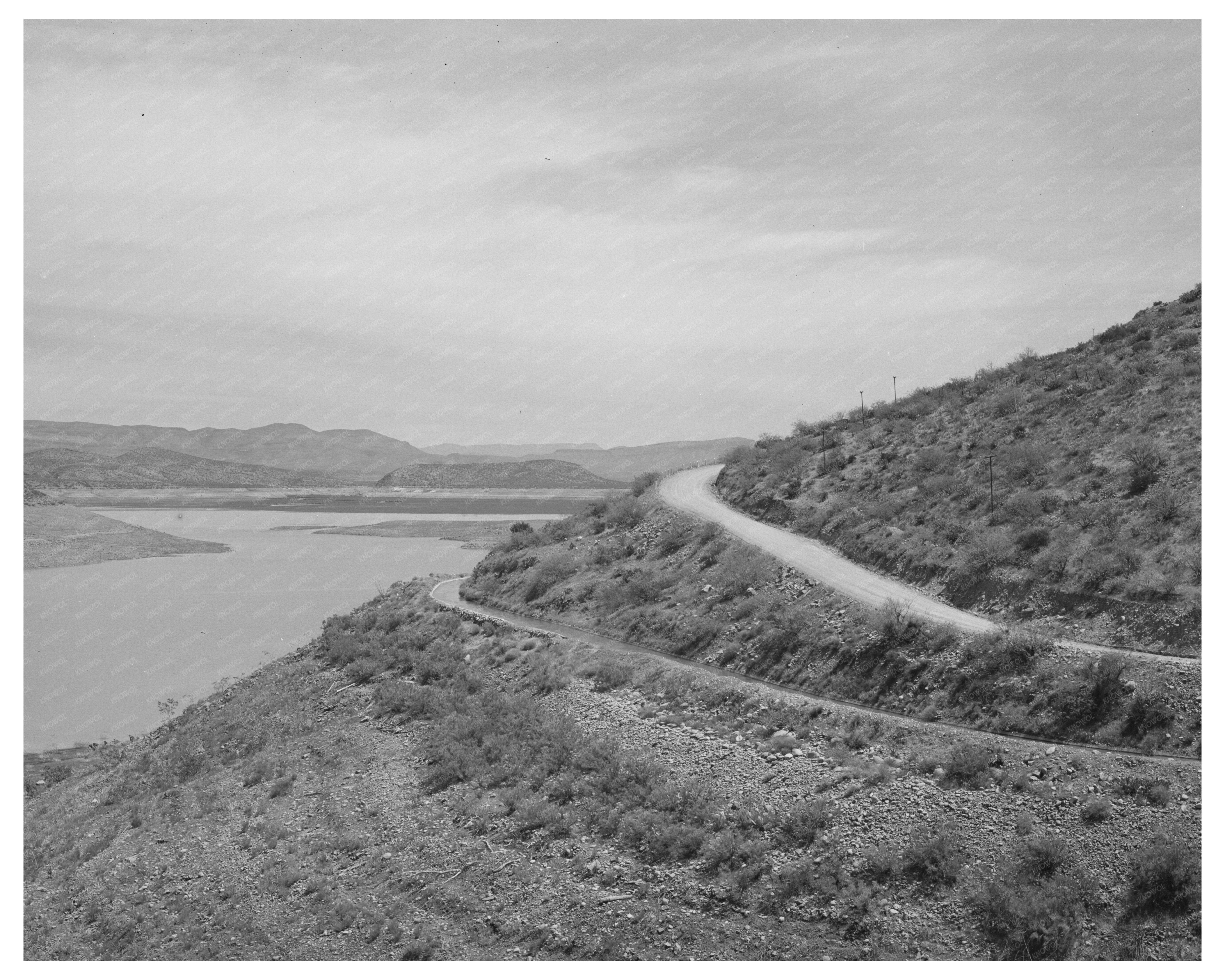 Roosevelt Dam Reservoir Gila County Arizona April 1940