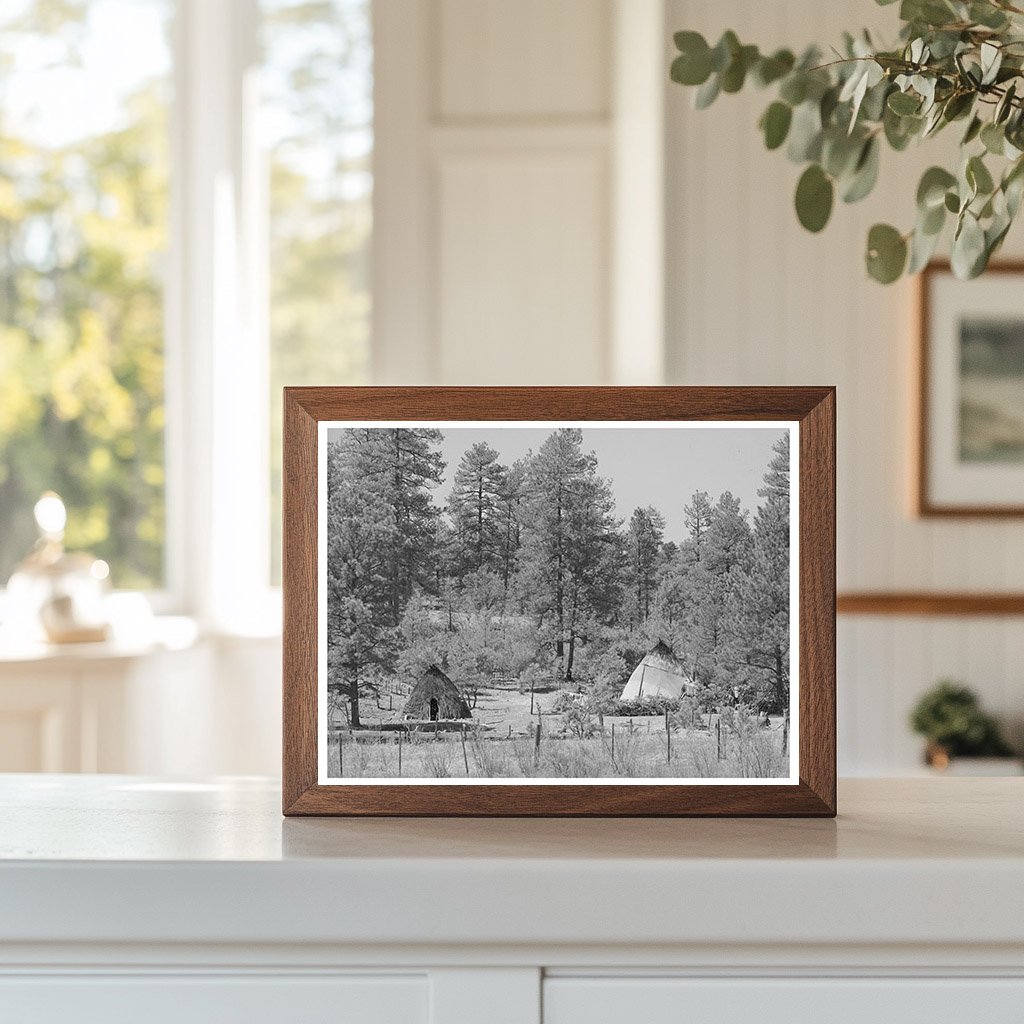 Apache Indian Wickiups in Arizona April 1940