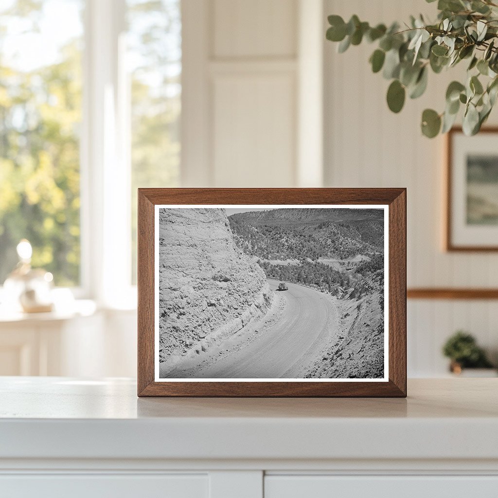 Carrizo Creek Highway Curves Navajo County Arizona 1940