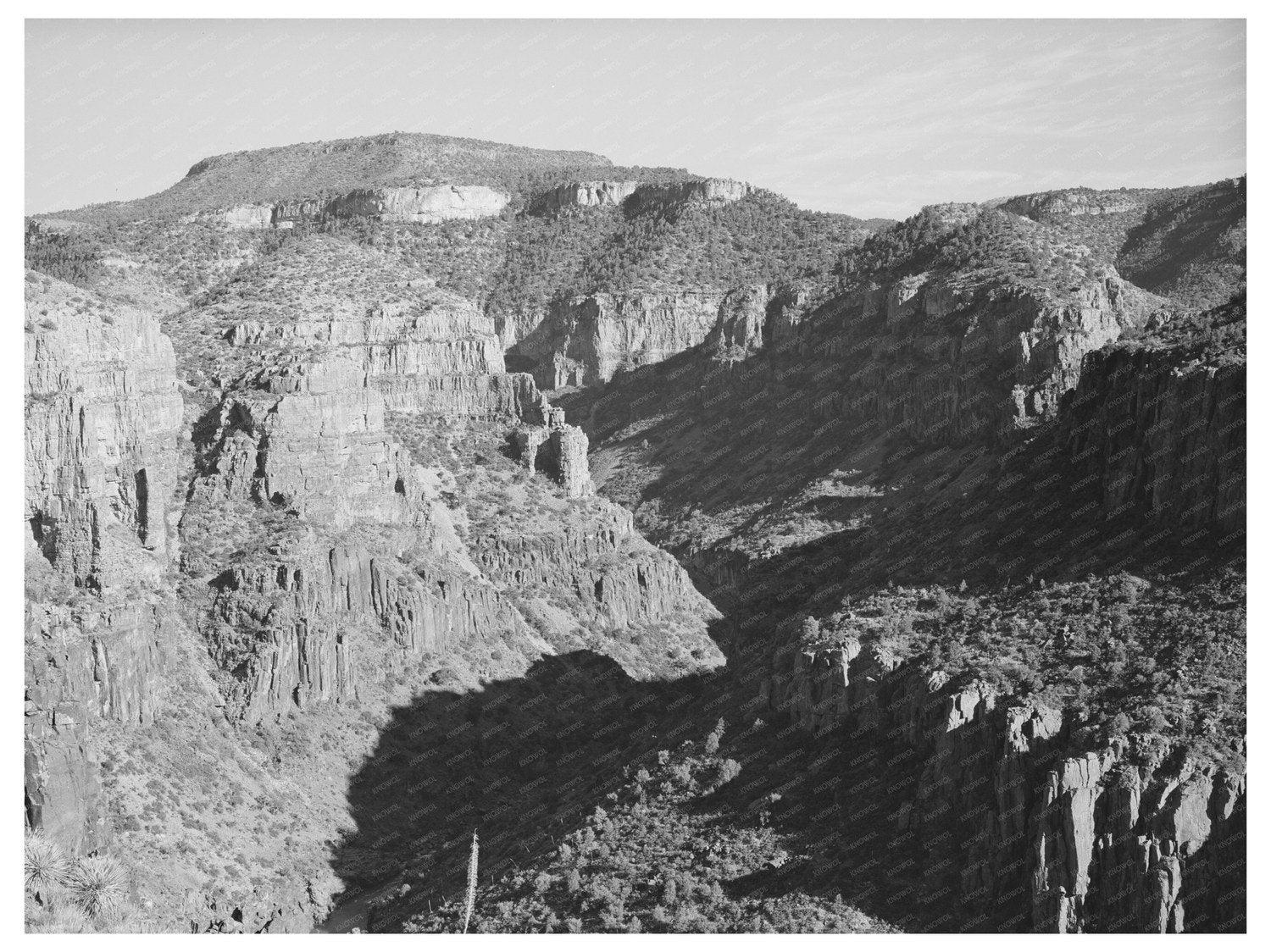 Black River Canyon Beckers Butte Arizona 1940 Vintage Image