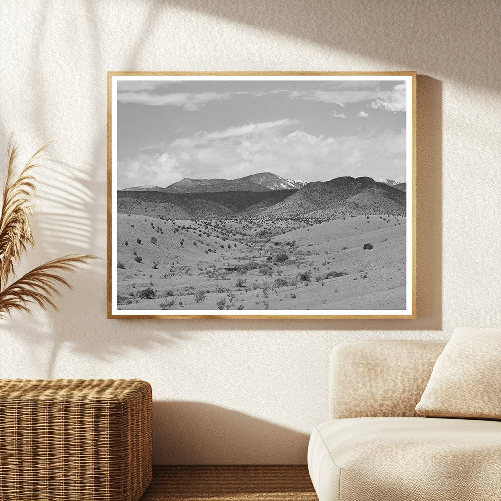 Desert Wash with Snow-Capped Mountains New Mexico 1940