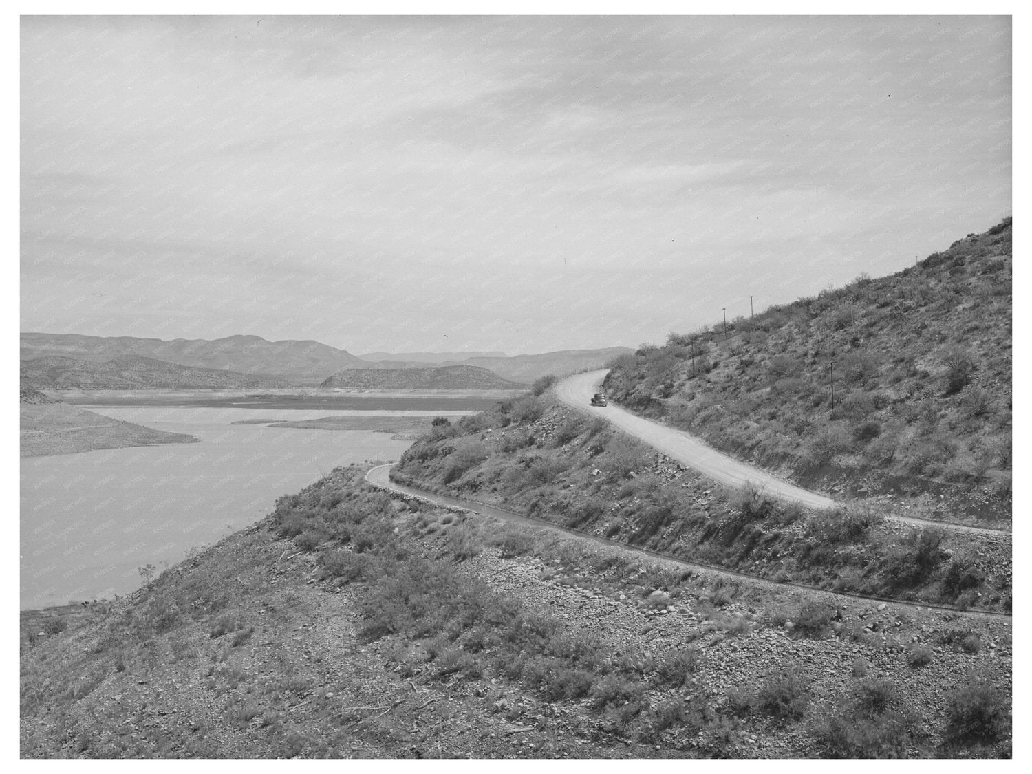 Reservoir of Roosevelt Dam Gila County Arizona 1940