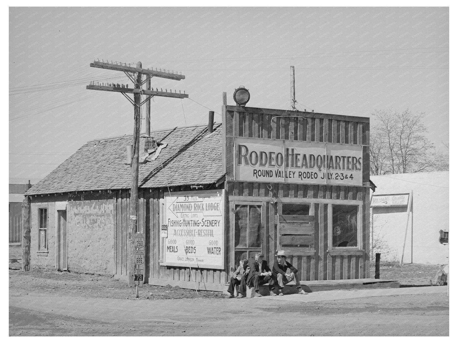 Springerville Arizona Street Scene April 1940 Vintage Photo