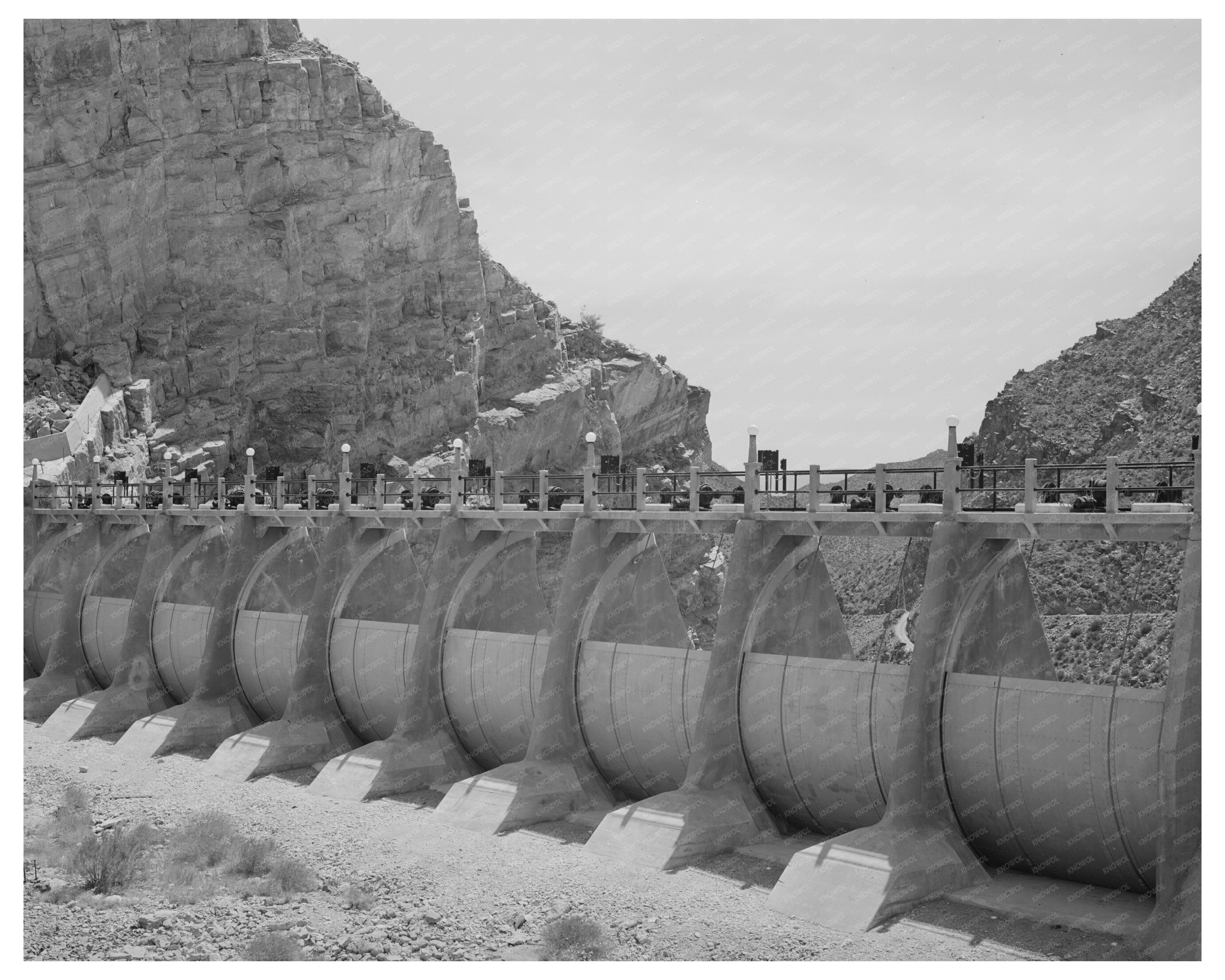 Auxiliary Sluice Gates at Roosevelt Dam April 1940