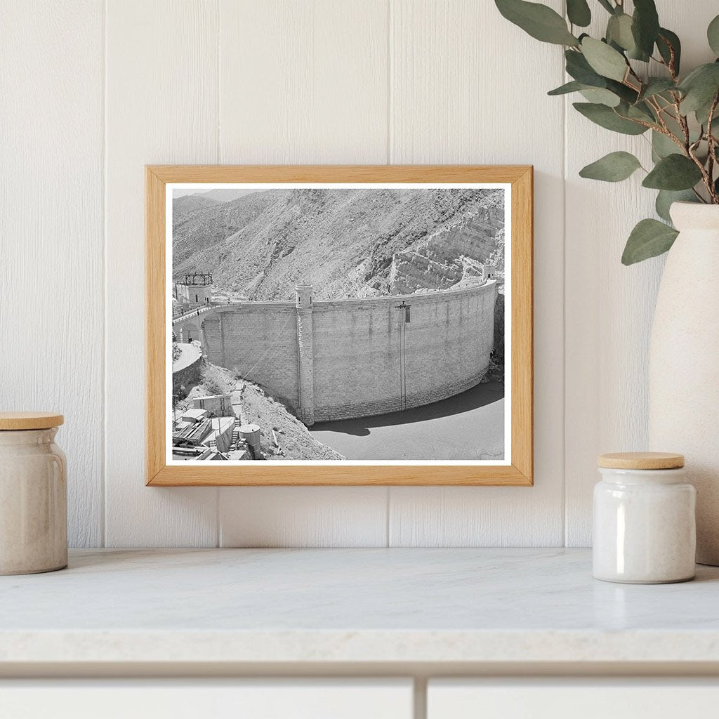 Roosevelt Dam Arizona 1940 Vintage Low Water Level Image