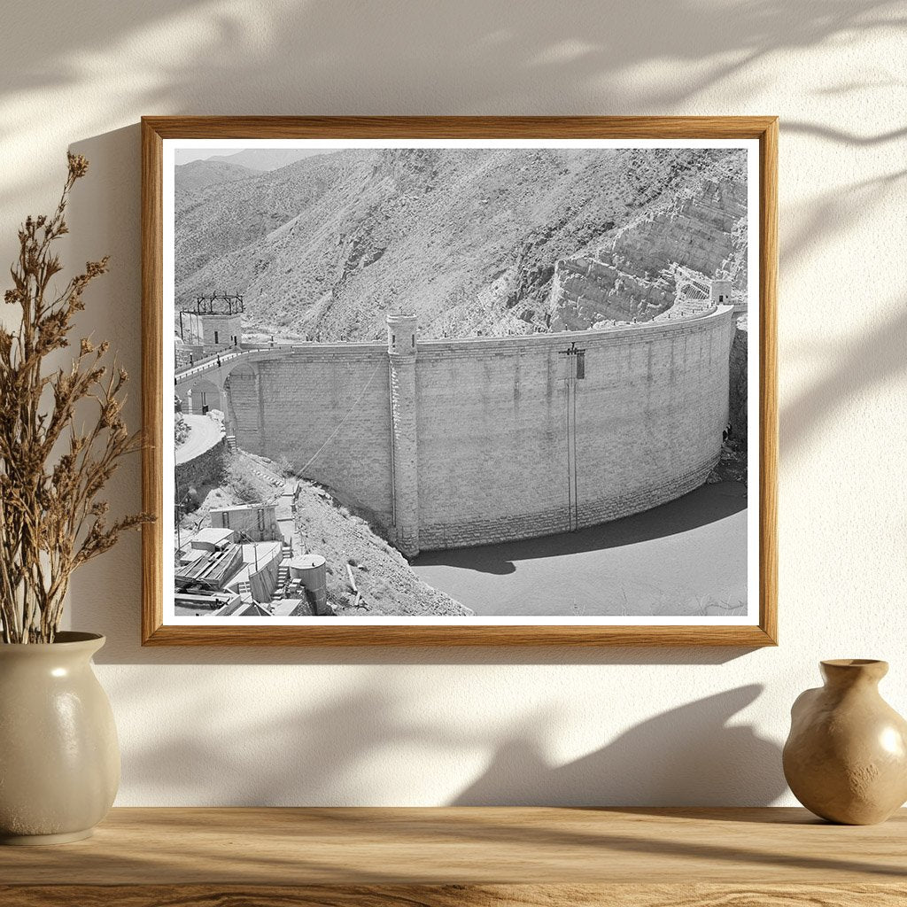 Roosevelt Dam Arizona 1940 Vintage Low Water Level Image