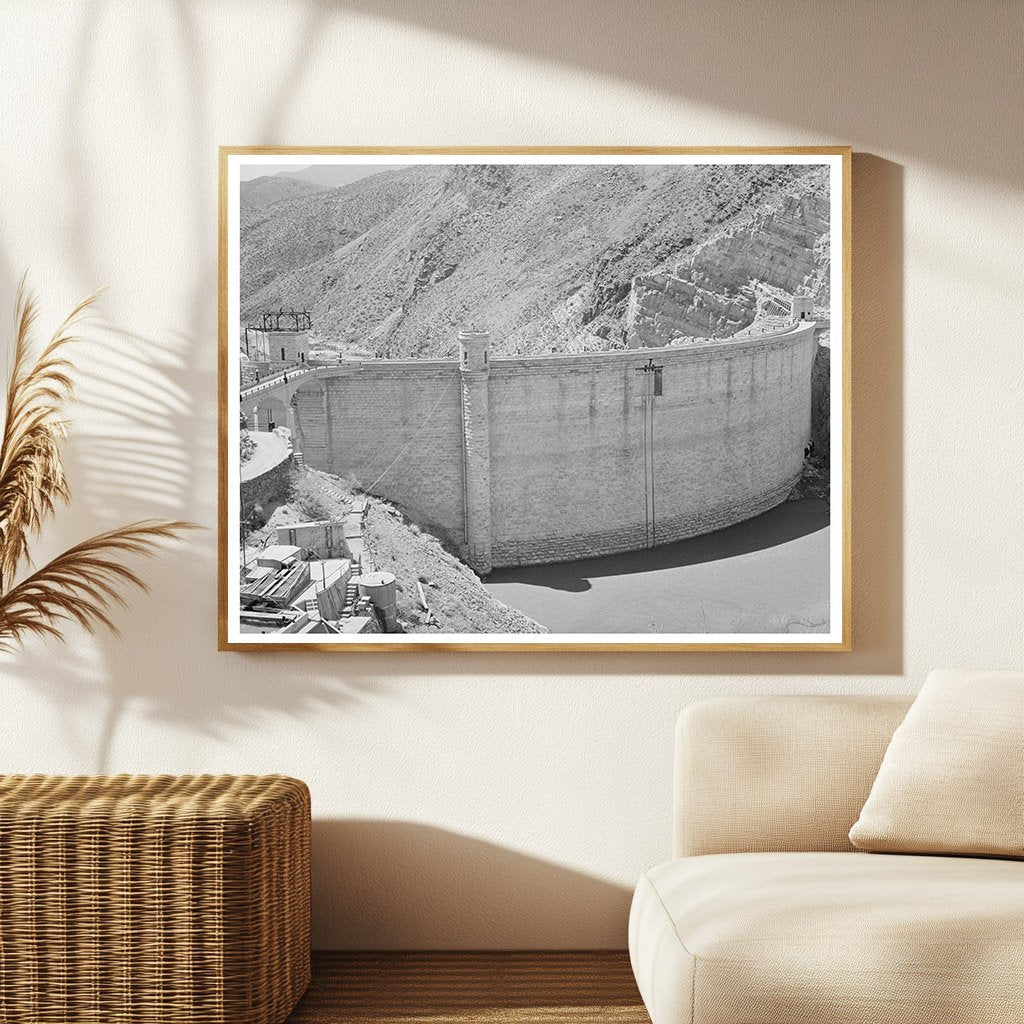 Roosevelt Dam Arizona 1940 Vintage Low Water Level Image