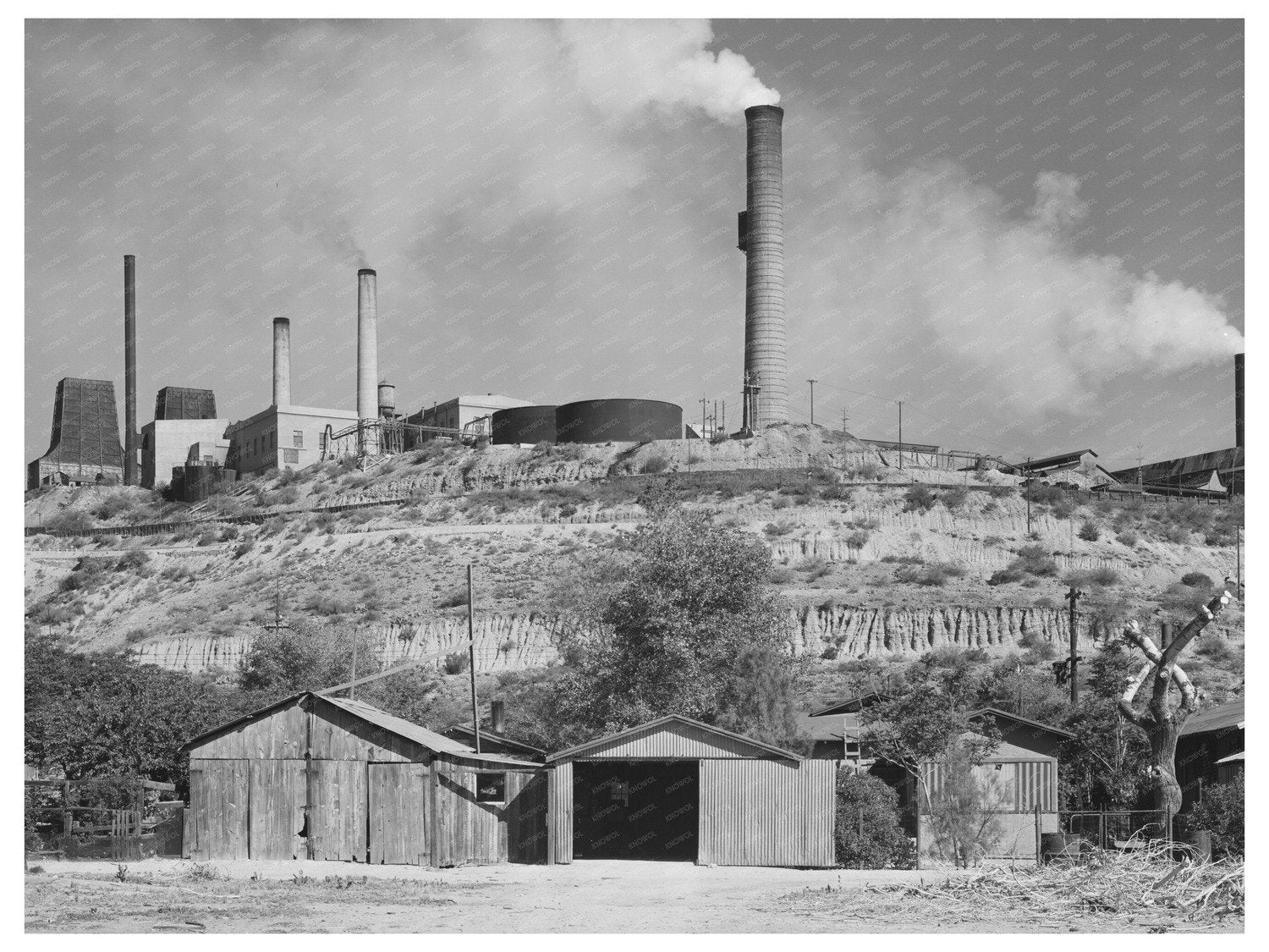 Copper Smelter in Miami Arizona April 1940