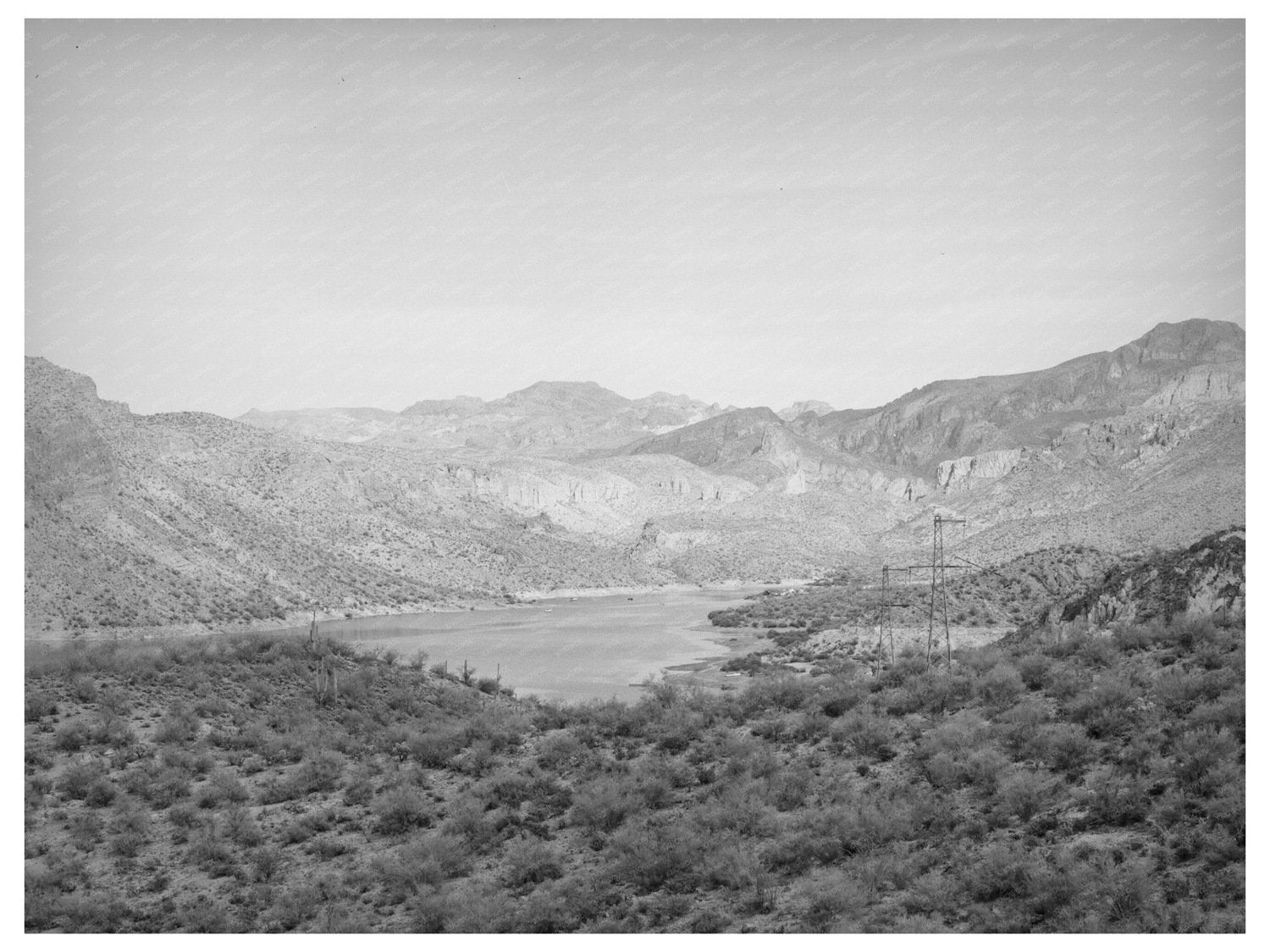 Irrigation Ditches from Roosevelt Dam Gila County Arizona 1940