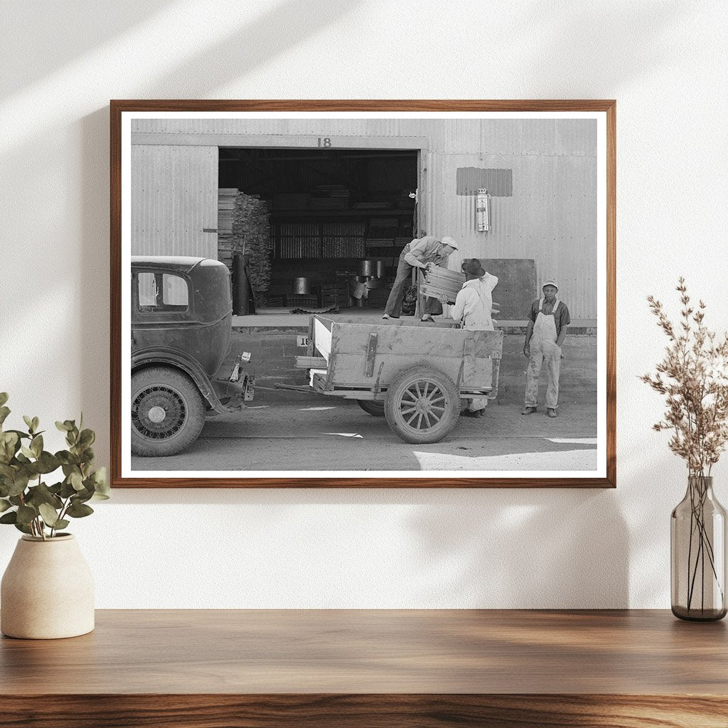 Farmer Loading Cut Lumber in Phoenix Arizona 1940