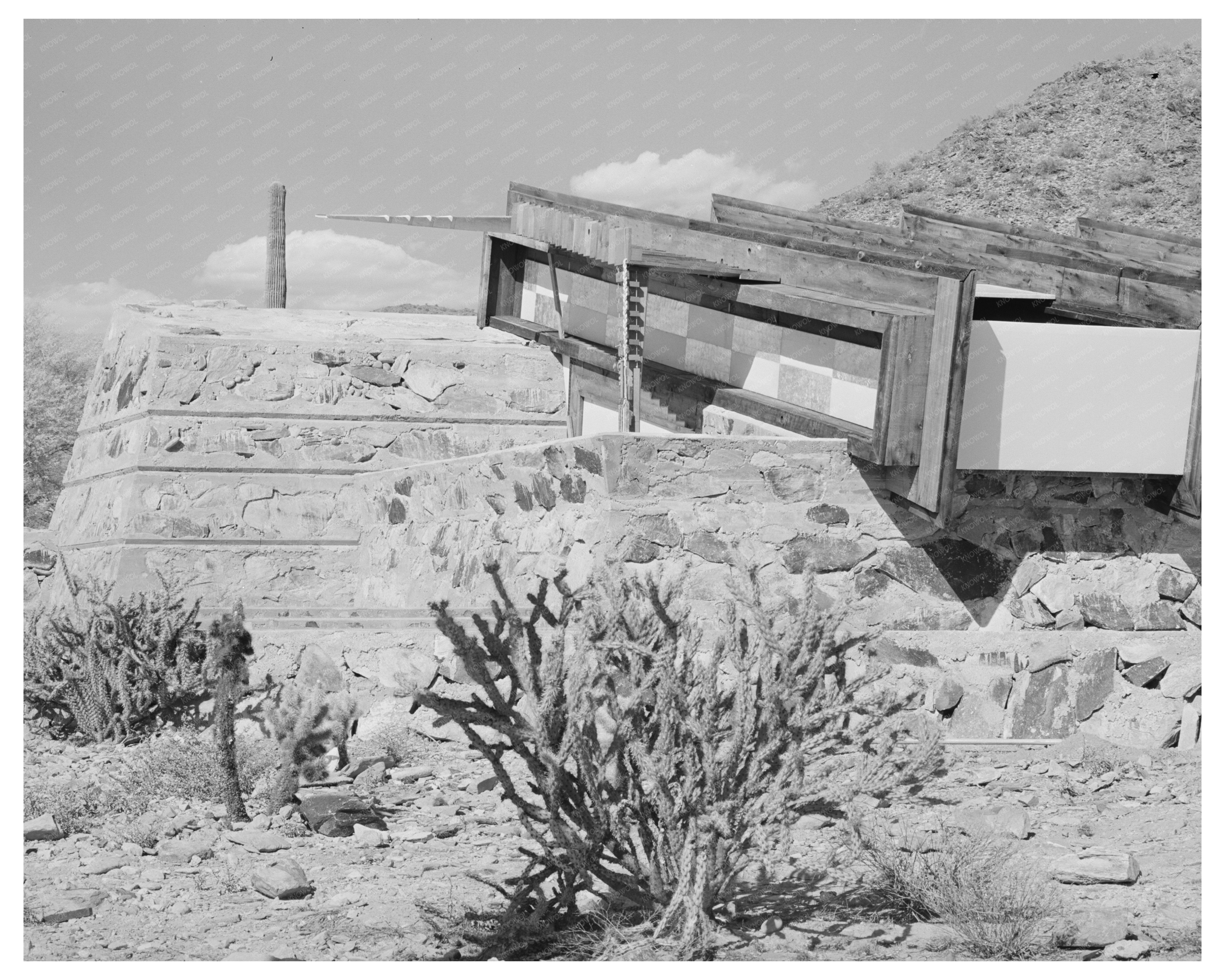 Frank Lloyd Wright Winter Quarters Construction 1940