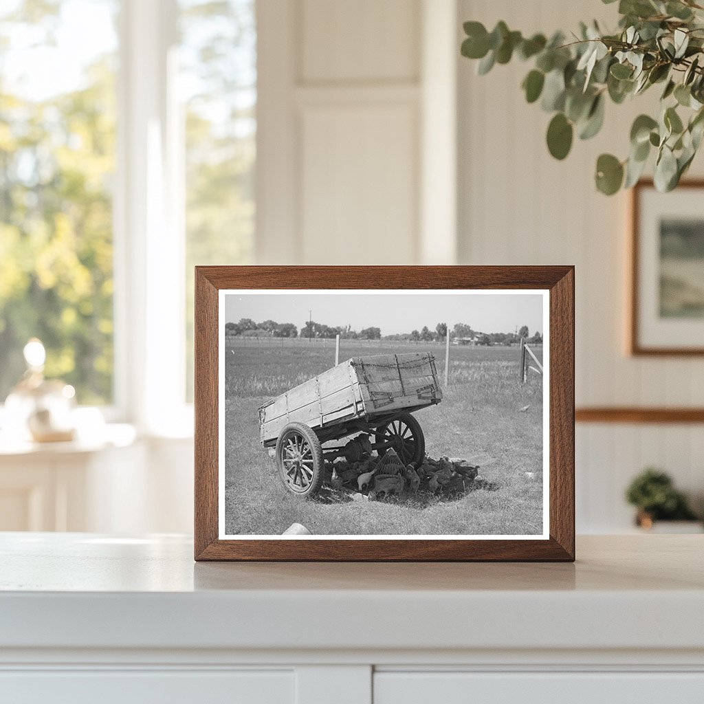 Chickens Under Trailer Maricopa County Arizona 1940