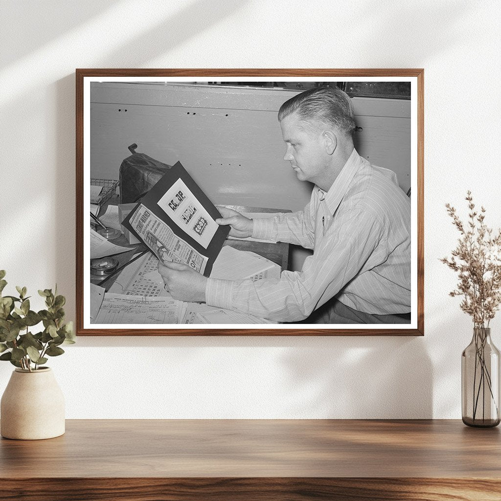 Secretary of United Producers Examining Ads Phoenix 1940