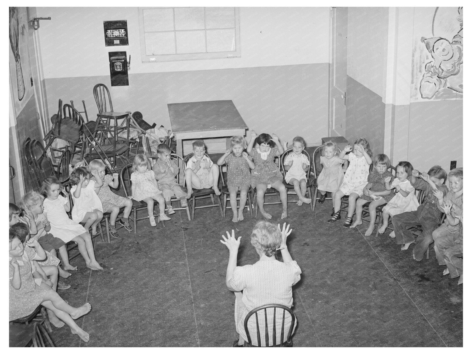 Children Playing at WPA Nursery School Maricopa County 1940