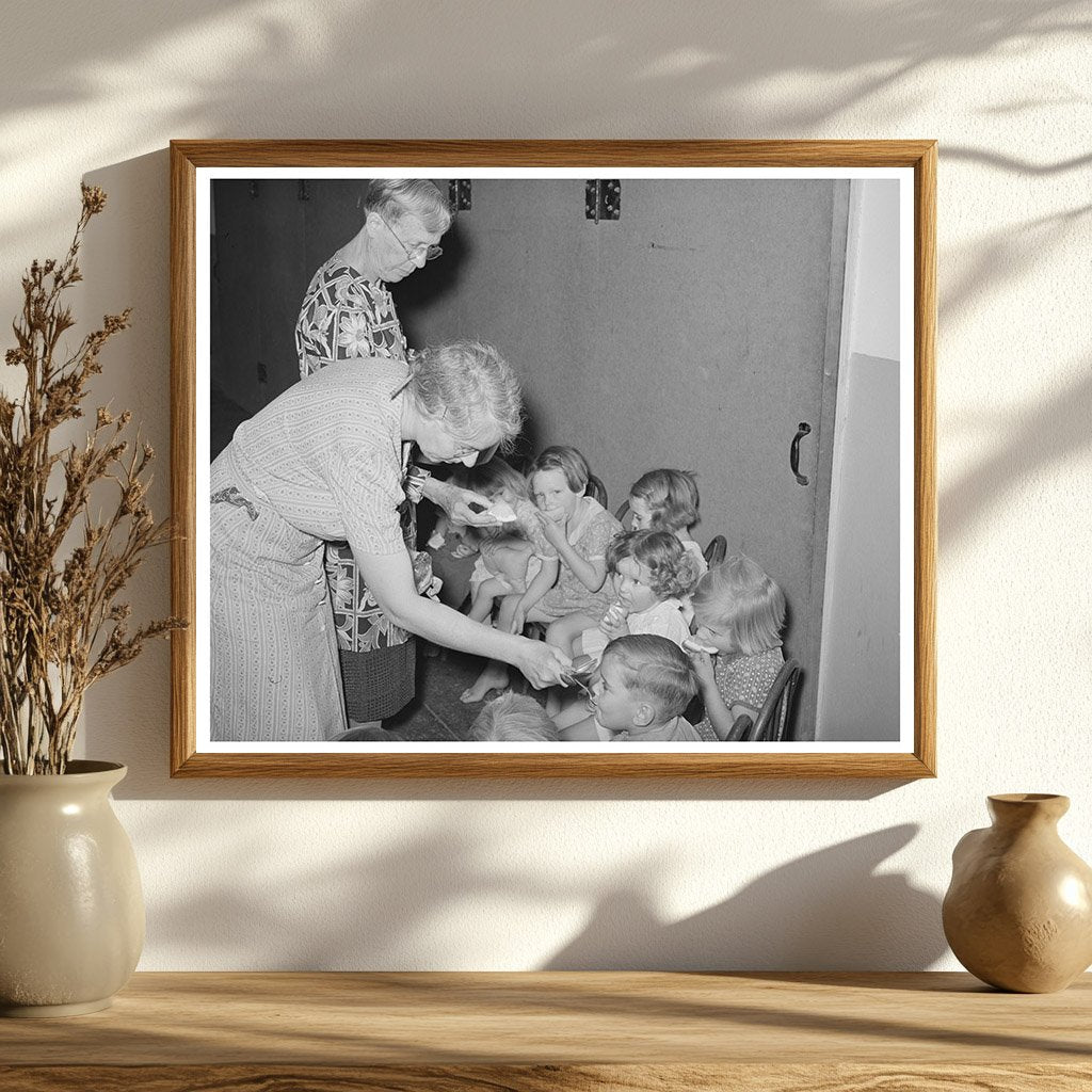 Cod Liver Oil and Grapefruit at WPA Nursery School 1940