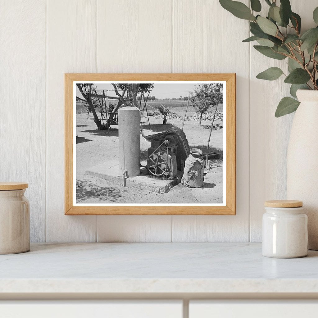 Electric Pump System and Milk Can on Arizona Farm 1940