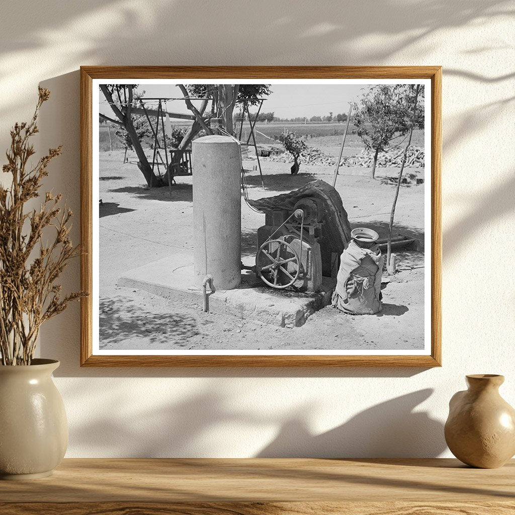Electric Pump System and Milk Can on Arizona Farm 1940