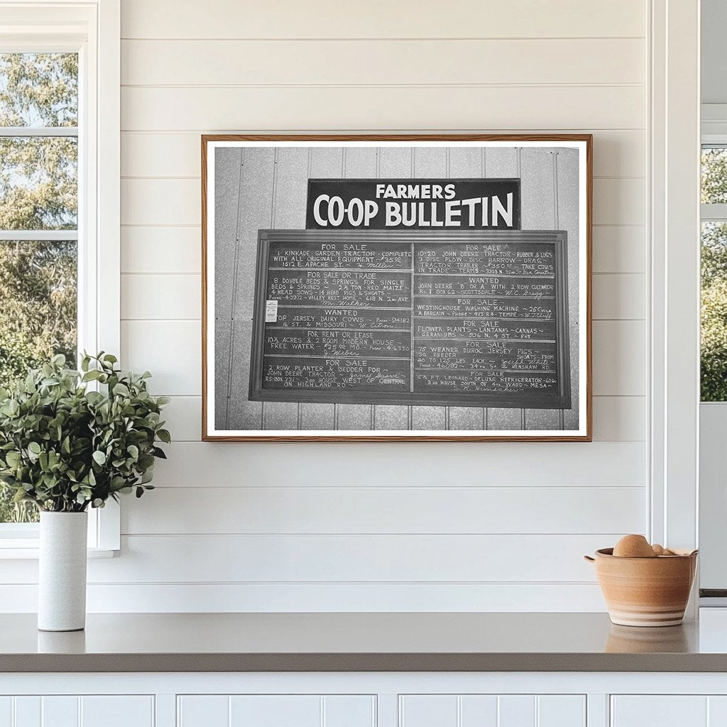 United Producers and Consumers Cooperative Bulletin Board 1940