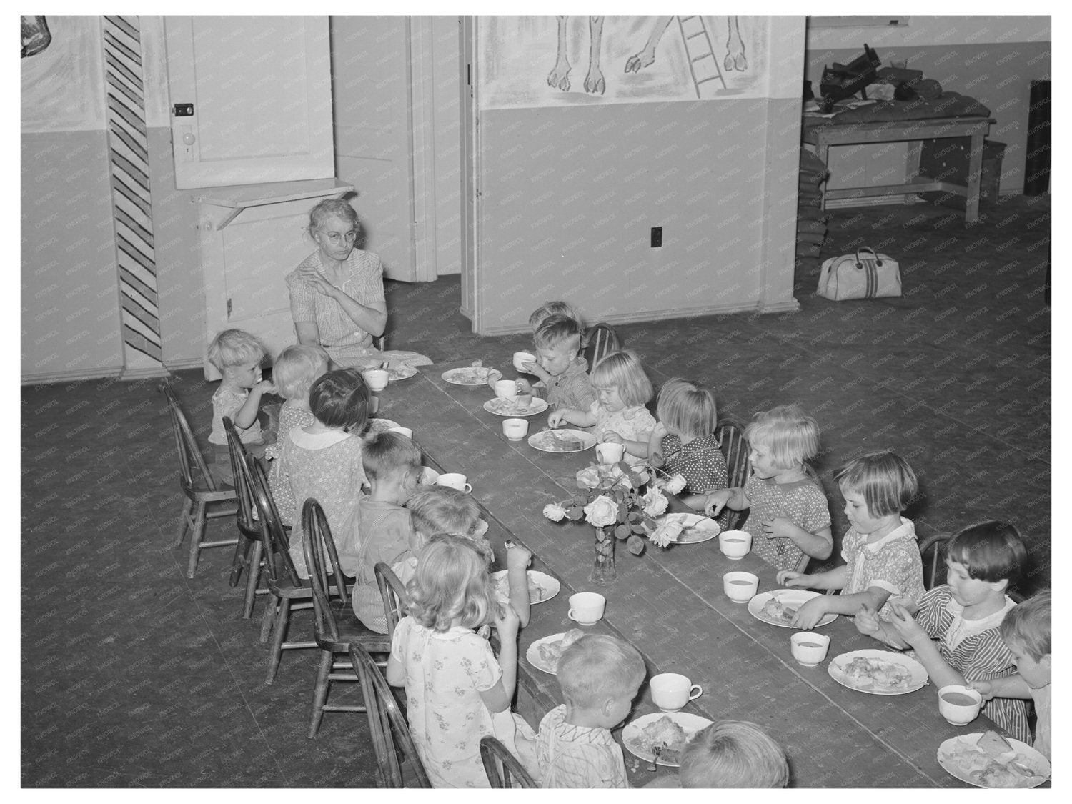 WPA Nursery School Lunch for Children May 1940 Arizona