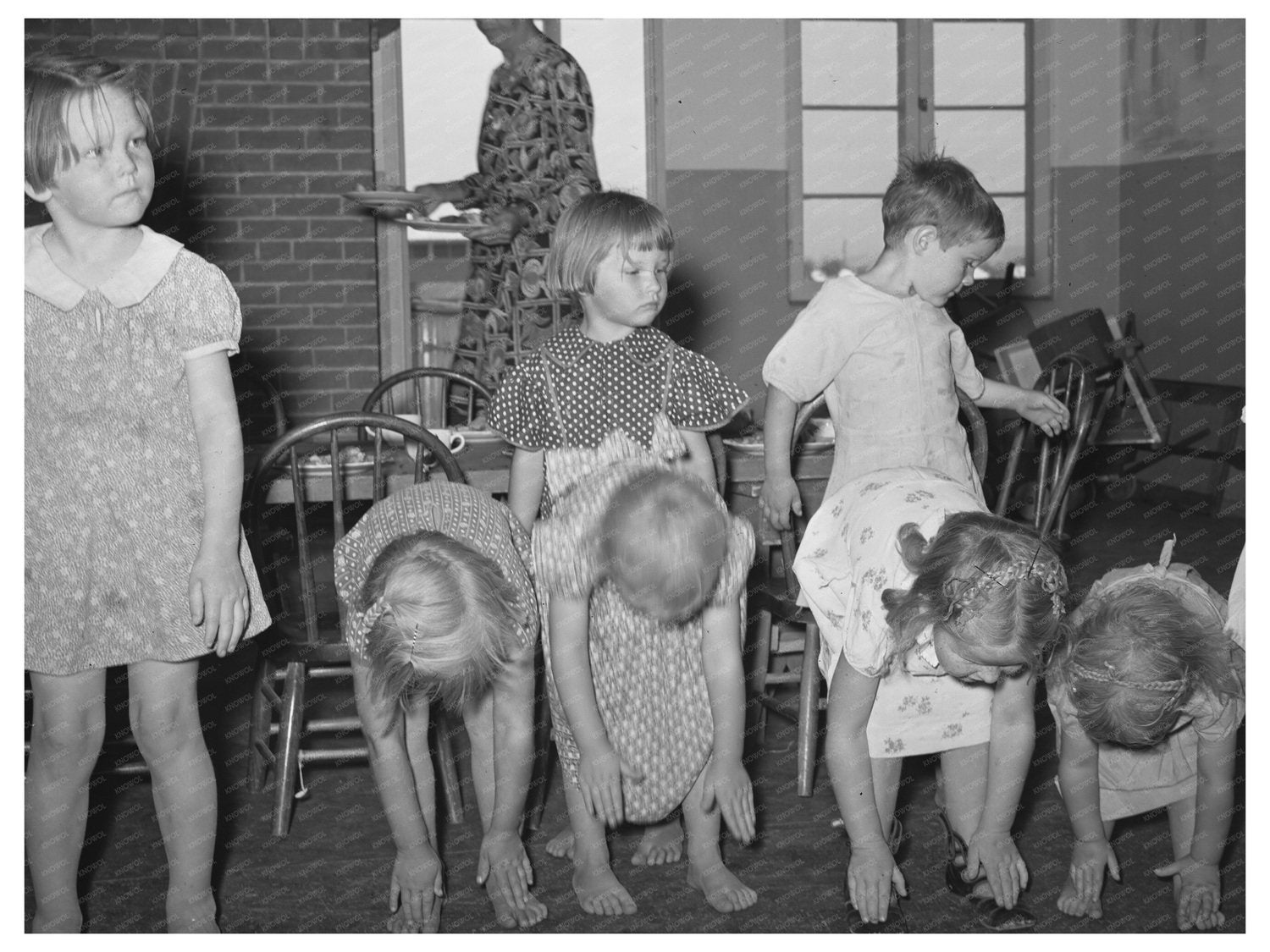 WPA Nursery School Children Exercising May 1940