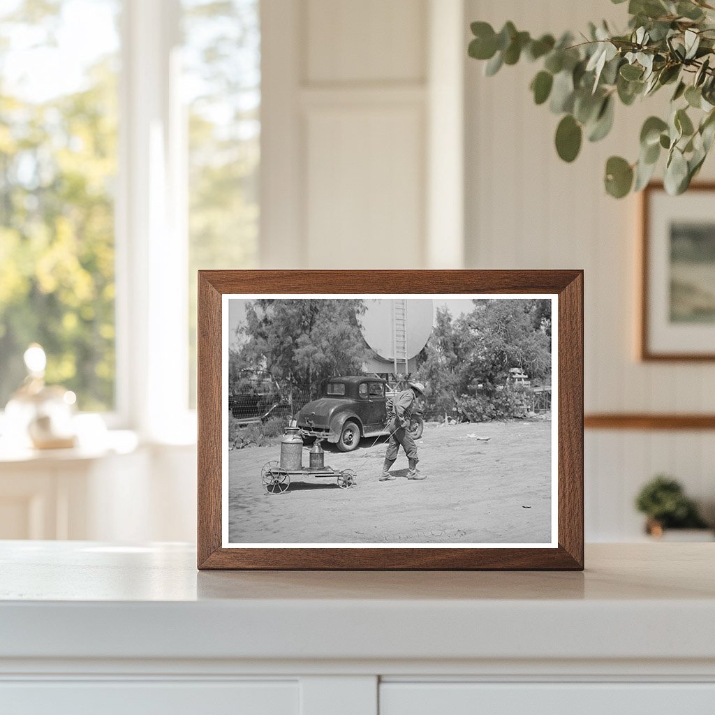 Vintage 1940 Photo of Water Hauling in Phoenix Arizona