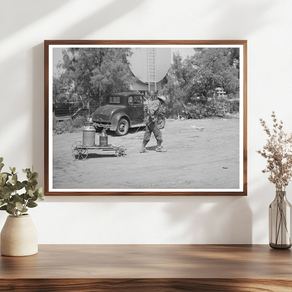 Vintage 1940 Photo of Water Hauling in Phoenix Arizona