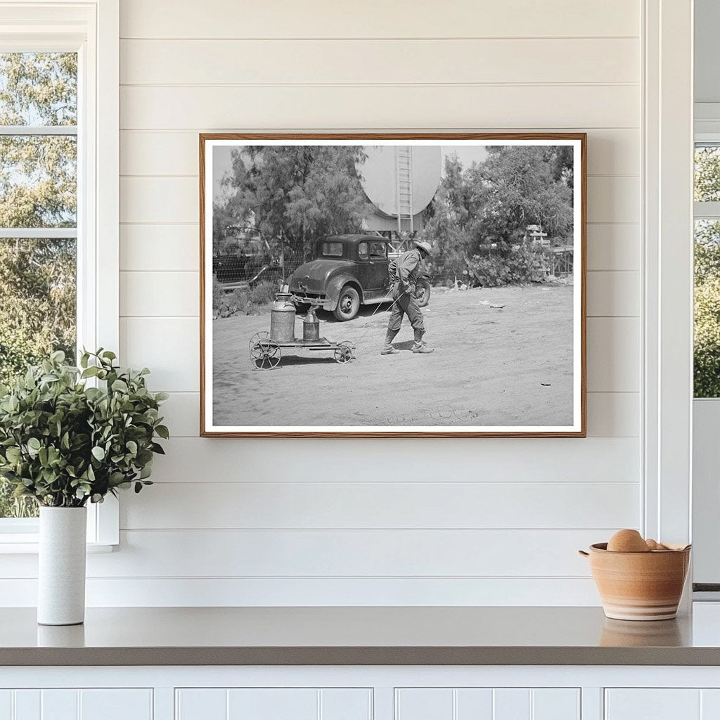 Vintage 1940 Photo of Water Hauling in Phoenix Arizona