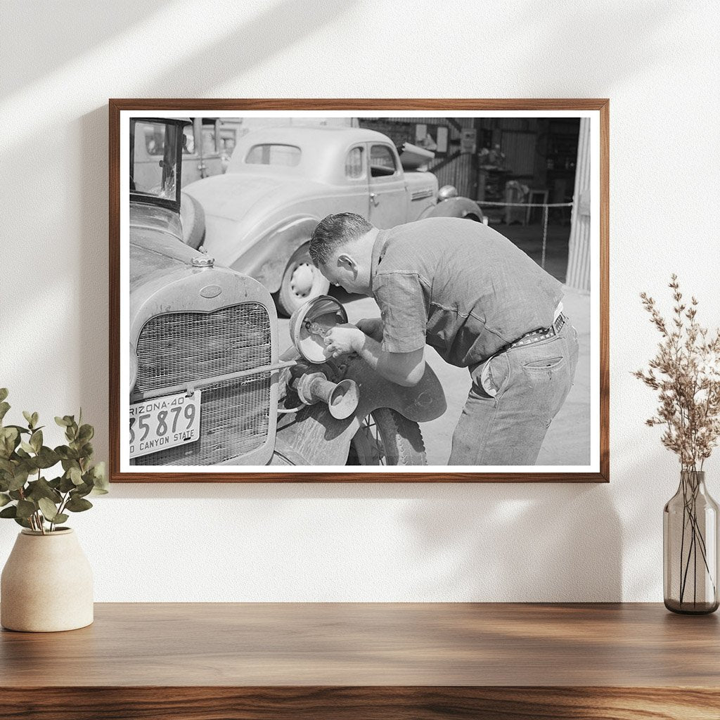 Repairman Replaces Light Bulb in Phoenix 1940