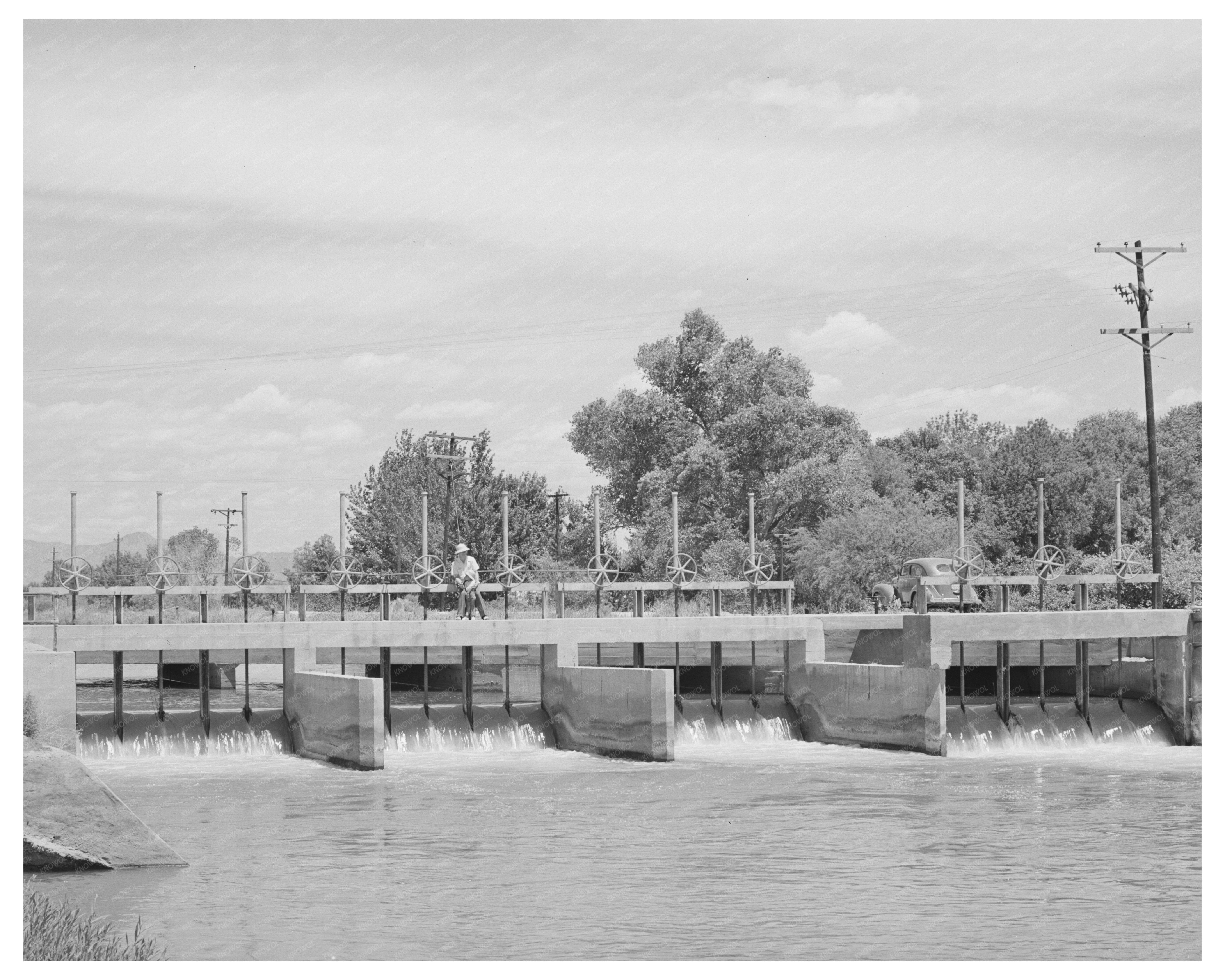 Irrigation Canal and Gates Maricopa County Arizona 1940