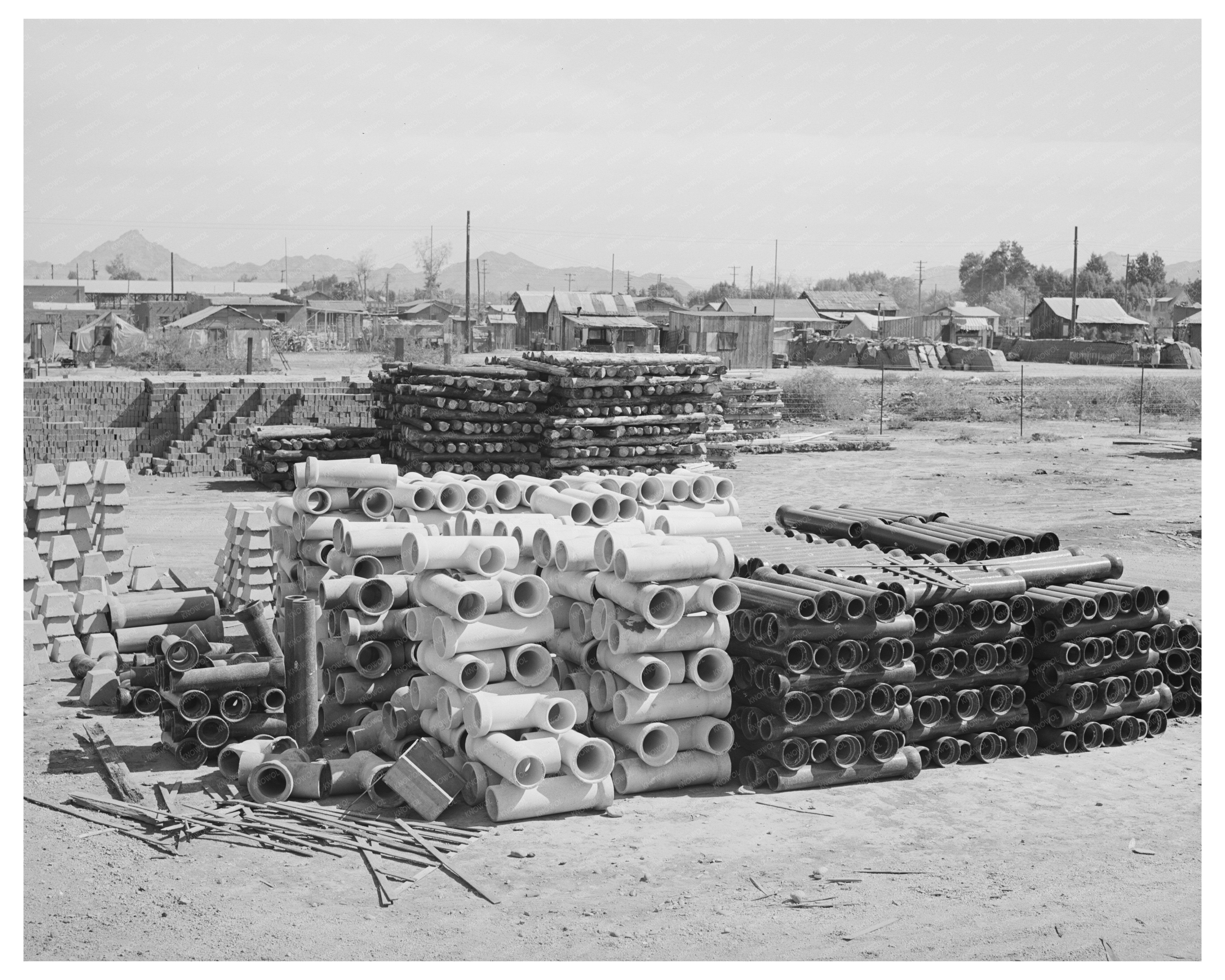 Tile Fence Posts and Bricks at Cooperative Phoenix 1940