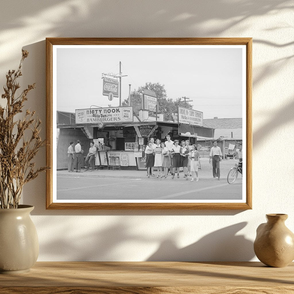High School Students Crossing Street Phoenix Arizona May 1940