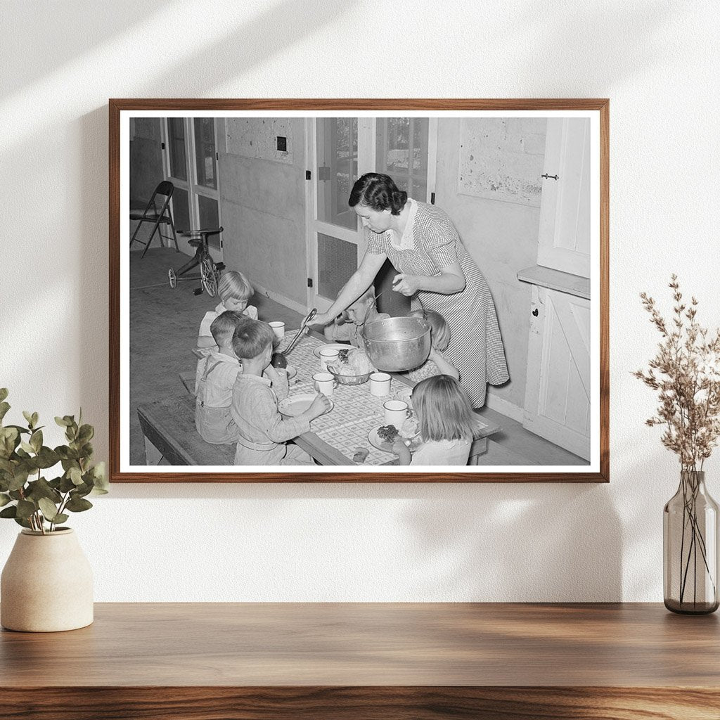 Nursery School Supervisor Assisting Children April 1940