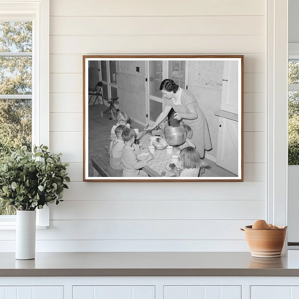 Nursery School Supervisor Assisting Children April 1940