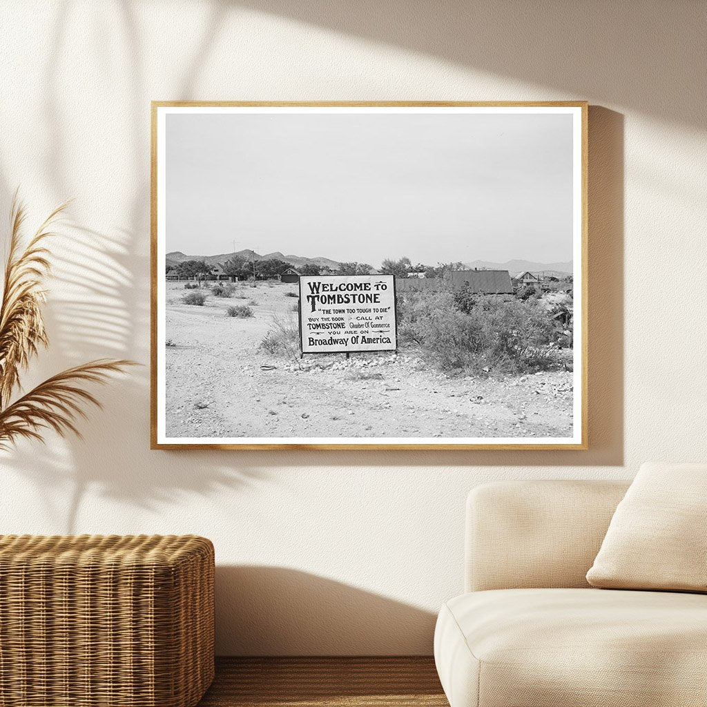Tombstone Arizona Historic Sign April 1940